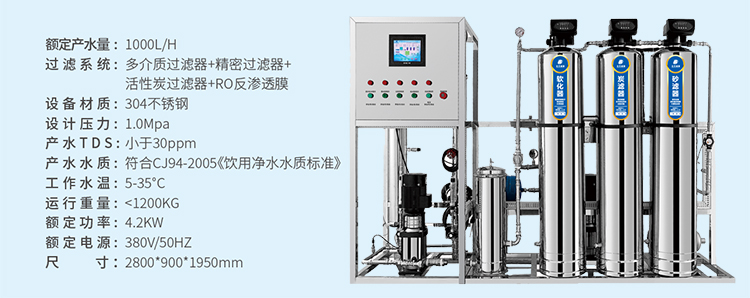 水處理設備技術(shù)參數(shù)